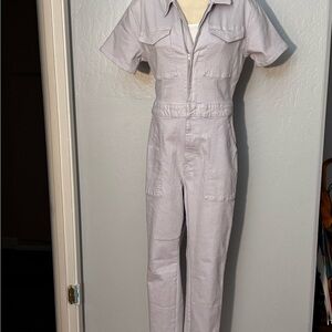 Good American Lilac Mist Denim Jumpsuit Size 4